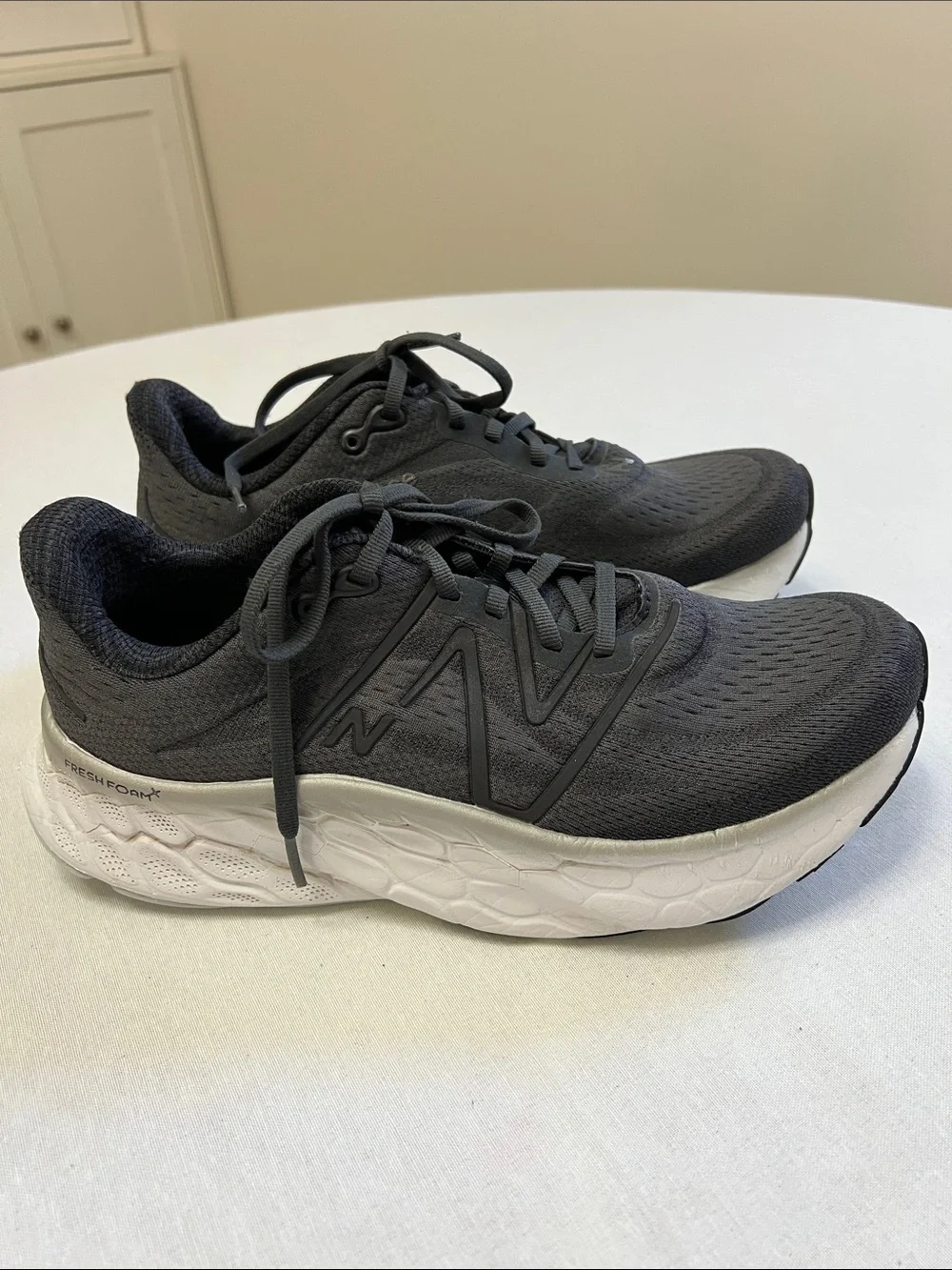 New Balance Fresh Foam X More v4 Black Phantom White Grey WM0RBK4 Size 9.5 WIDE
